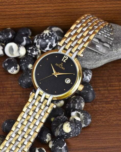 G 47 Black TT Analogue Watch with Metal Strap | OS